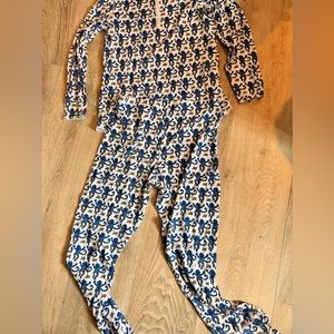 Blue long sleeve long pant roller rabbit pijam set